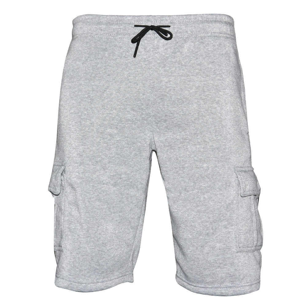 Mens Sweat Cargo Shorts Soft Cotton Lounge Gym Workout Drawstring Casual Light G